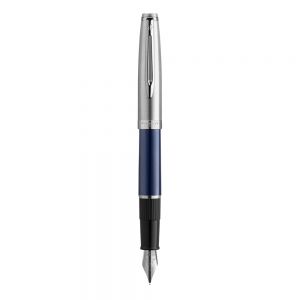 Pióro Wieczne Waterman Embleme Blue M z chromowanym wykończeniem